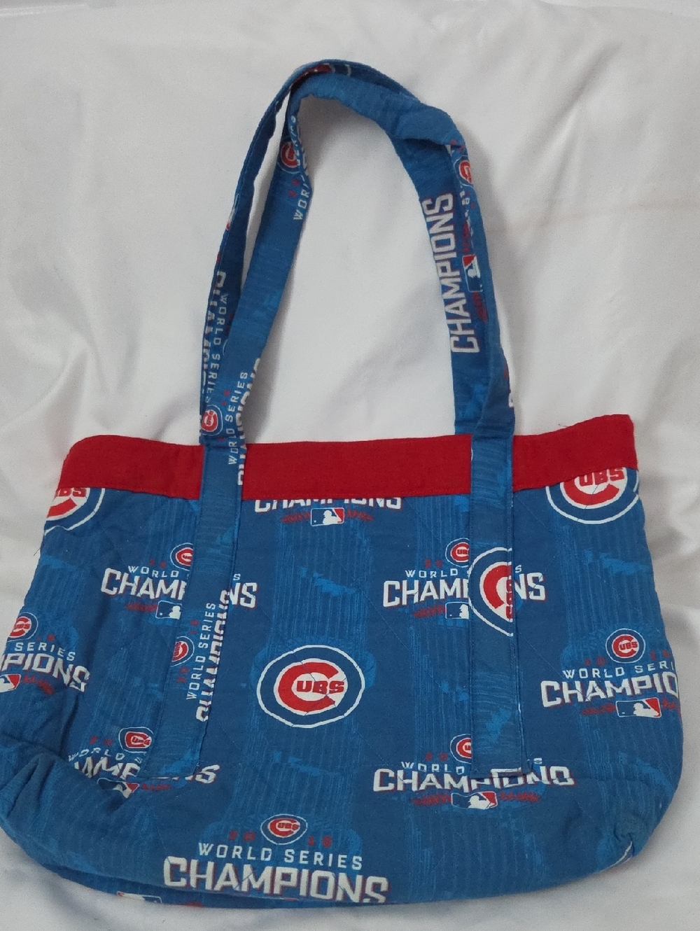 Chicago Cubs World Series Champions Tote Bag - Blue & Red